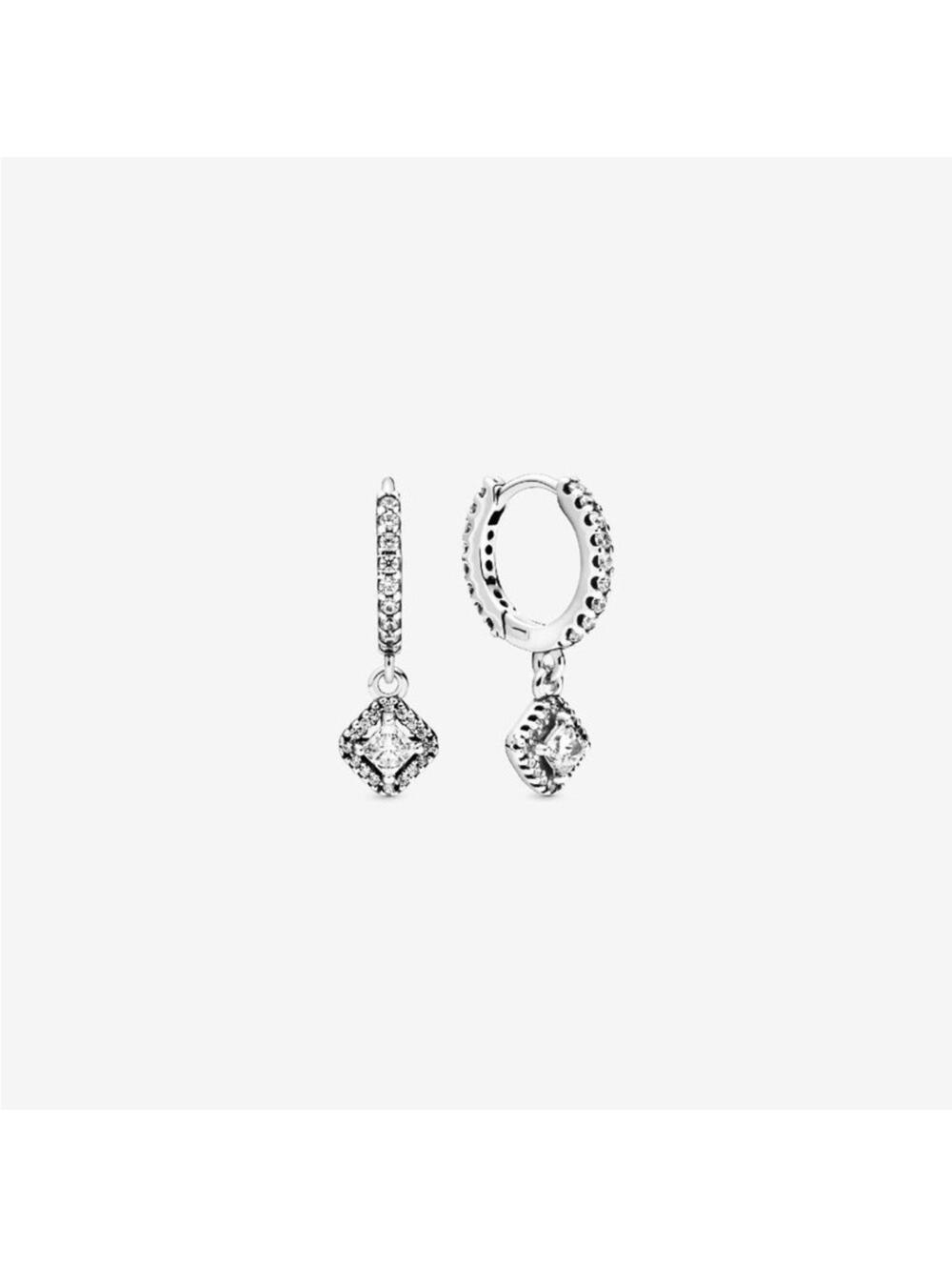 Pandora Silver Sparkling Hoop Earrings